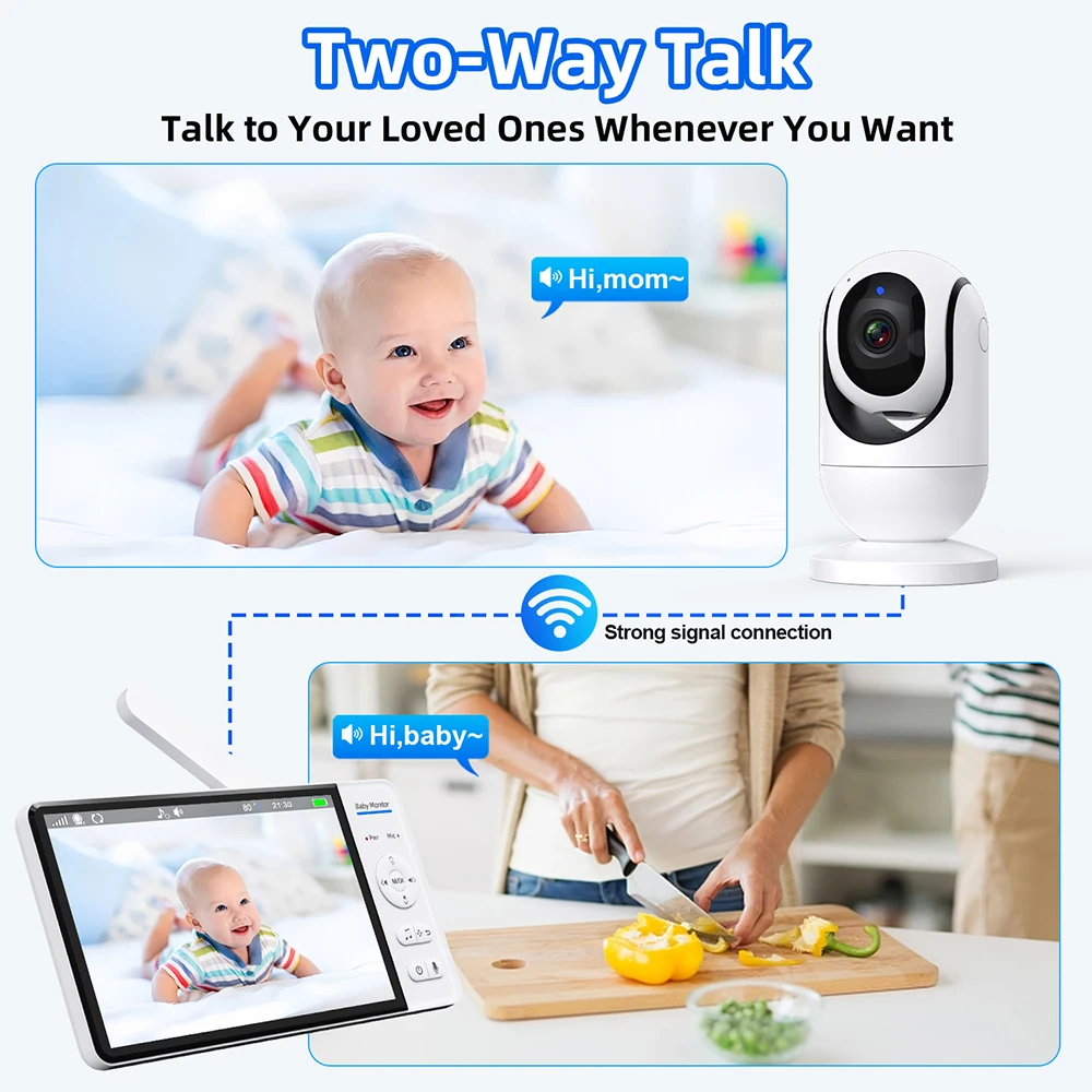 No WiFi 7 Inch Baby Monitor 2- - Baby Products Video 评论和价格