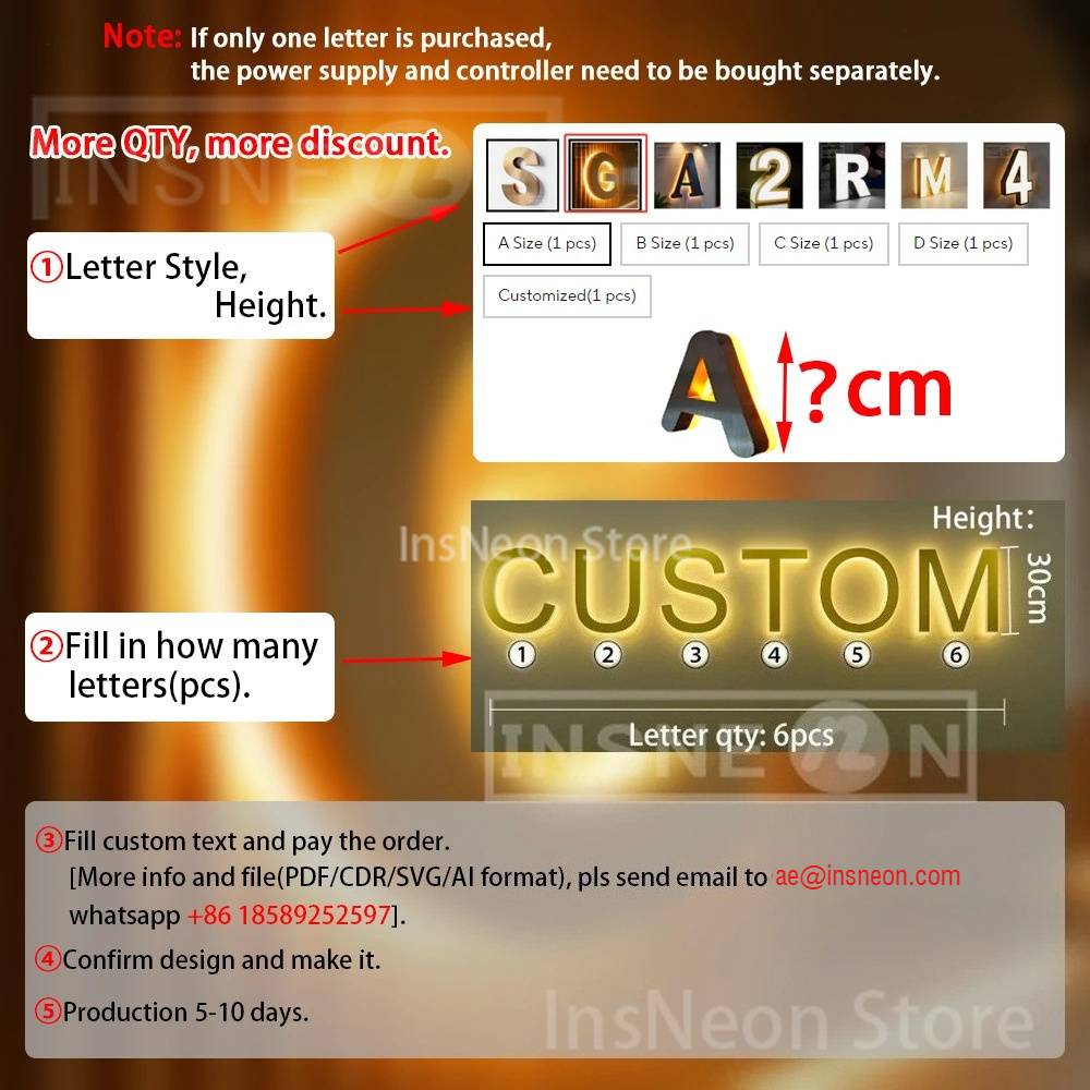 Custom 3D LED Backlit Sign,Per - Baby Products Logo 评论和价格