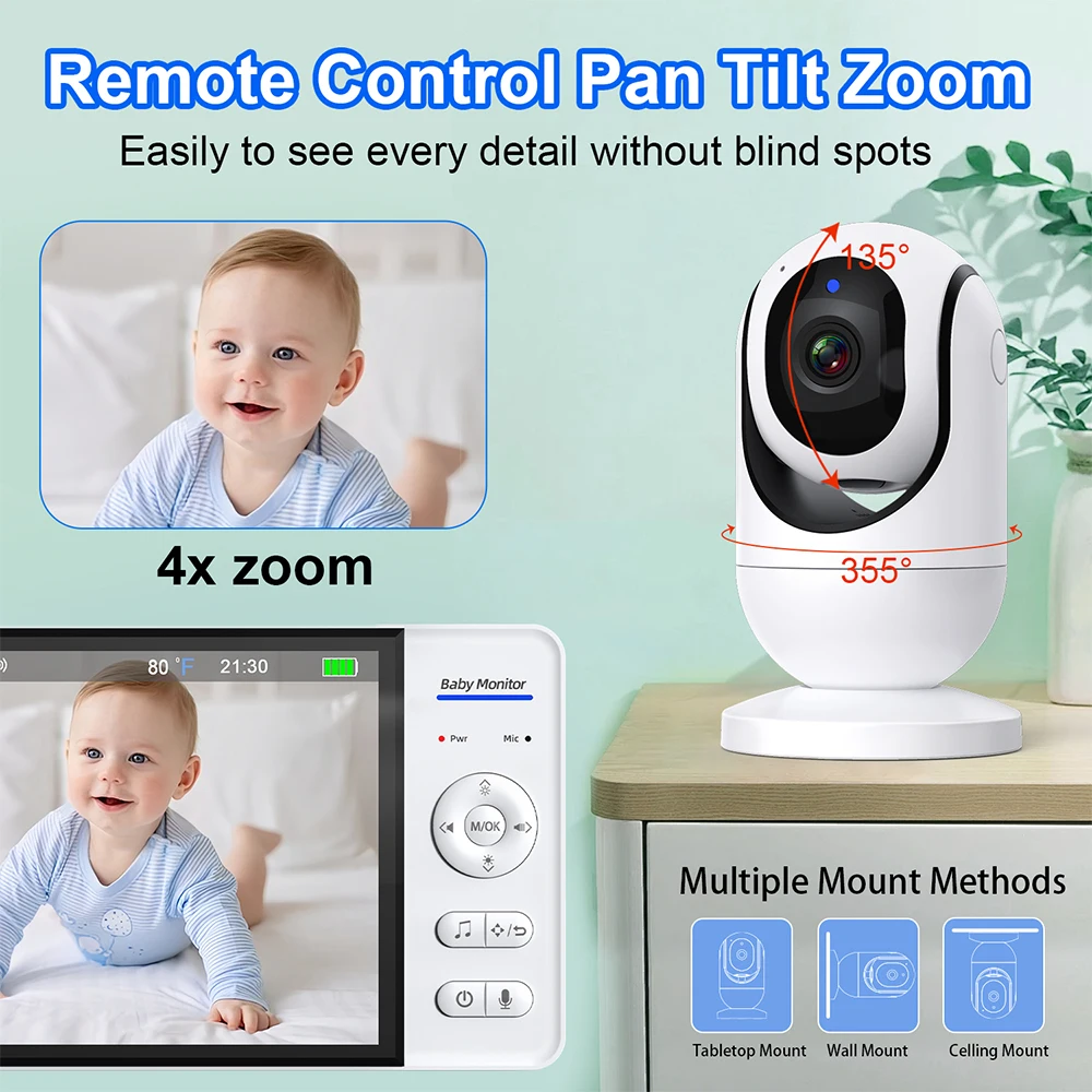 7 Inch Video Baby Monitor Nigh - Baby Products Video 评论和价格