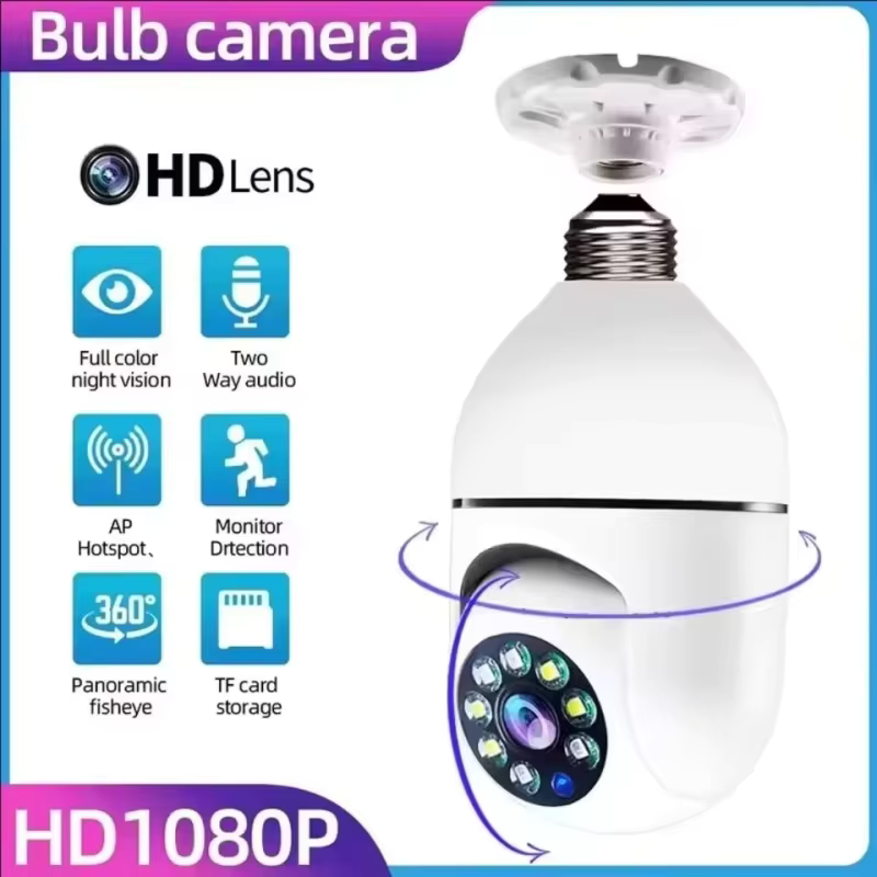 4G WiFi IP Camera E27 Bulb Cam - Baby Products Video 评论和价格
