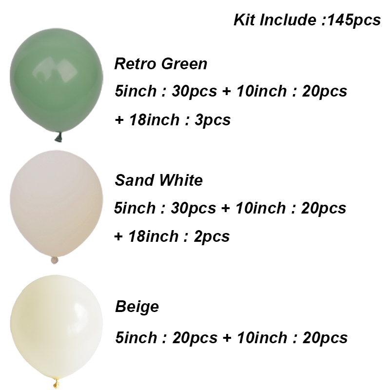 Cream Beige Green Balloon Garl - Baby Products Kit Set 评论和价格